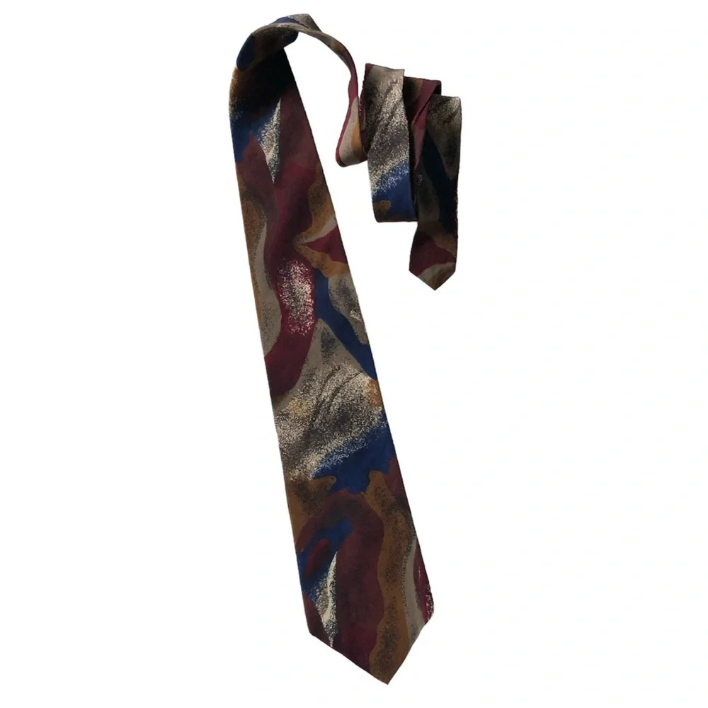 Christian Dior Vintage Abstract Silk Tie - Woven in Italy - Made in USA